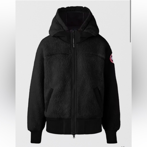 CANADA GOOSE Black Wool Zip Hooded Jacket SZ L NWT - Picture 4 of 7
